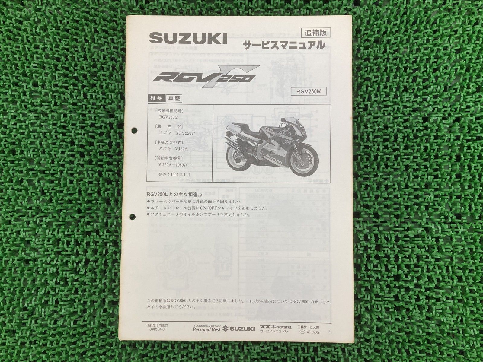 RGV250ガンマ SP SPⅡ サービスマニュアル スズキ 正規 中古 バイク