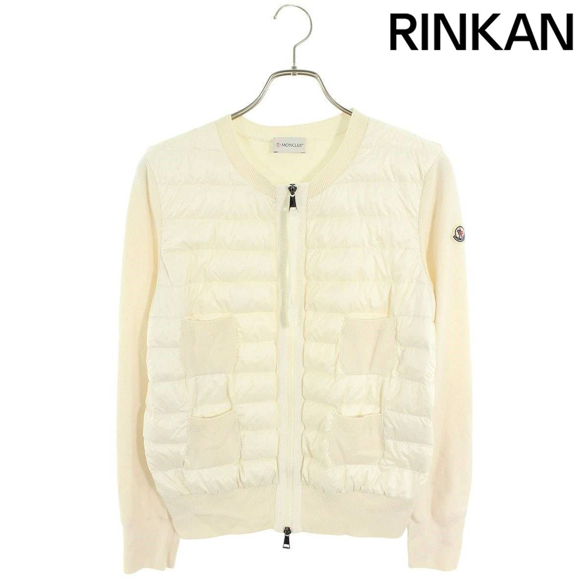 モンクレール CARDIGAN TRICOT ニット切替ダウンカーディガン レディース L
