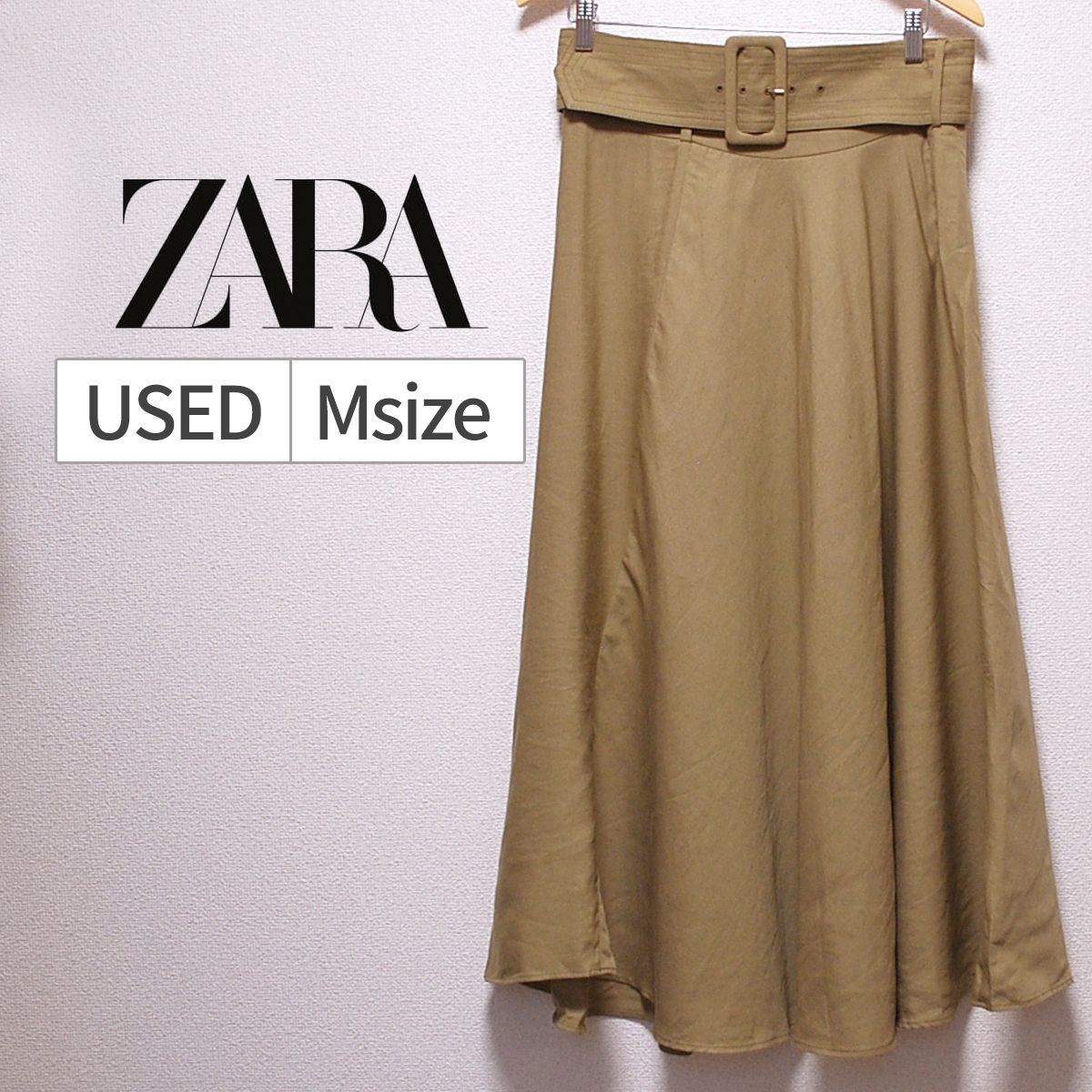 ZARA  ベルトスカート  Mサイズ　ザラ