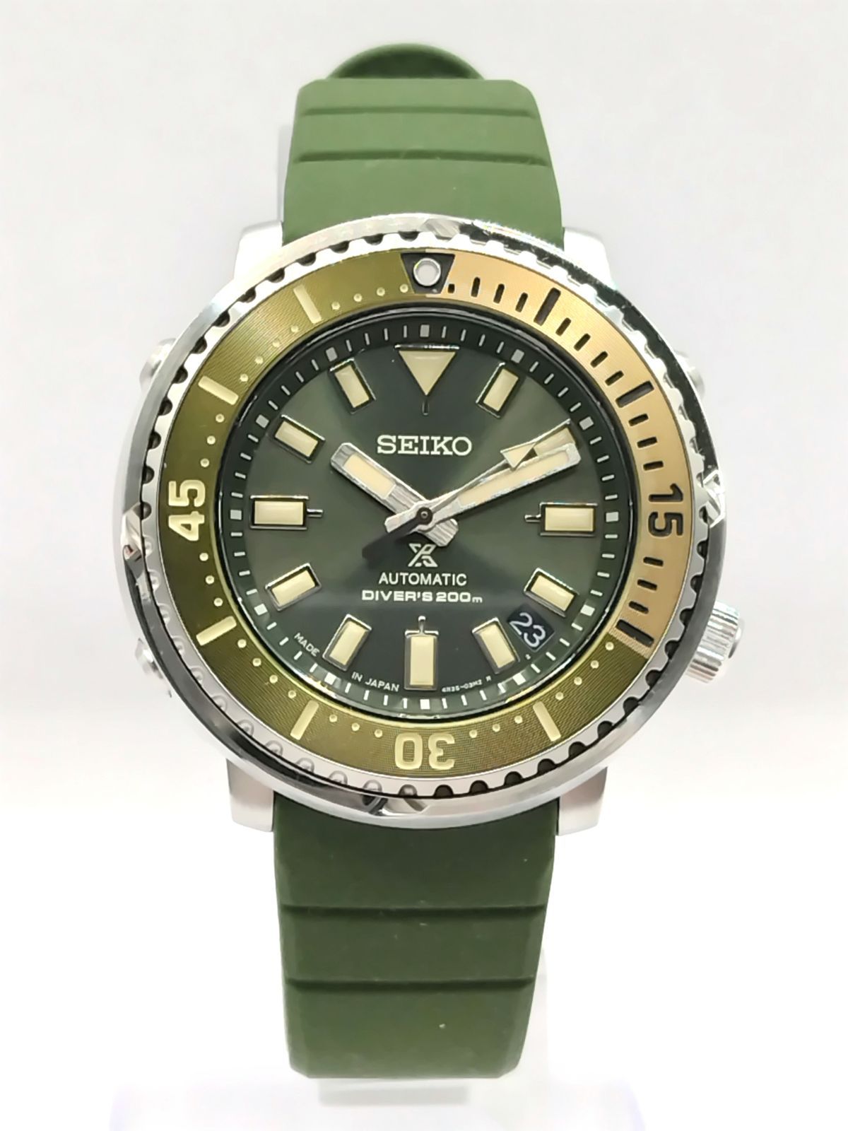 未使用品】SEIKO セイコー PROSPEX プロスペックス SBDY075 4R35-04R0 ダイバースキューバ 自動巻き ダイバーズ200m  グリーン ツナ缶 メンズ - メルカリ