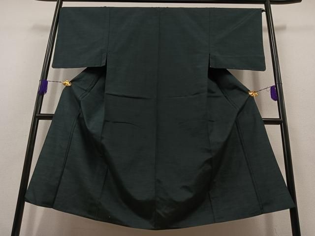 平和屋着物▽男性 紬 単衣 百入茶色 正絹 AABB5240jh