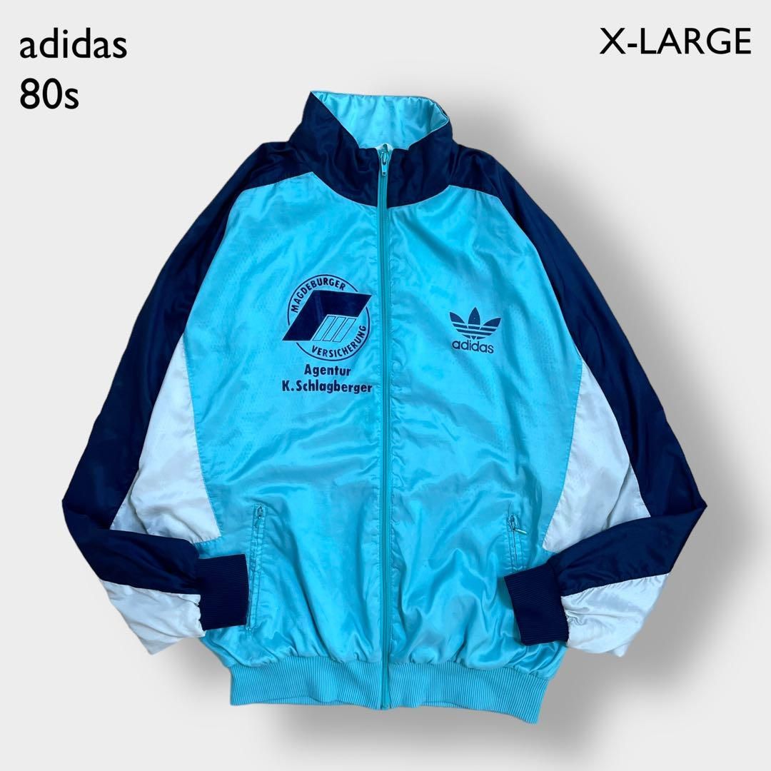 adidas 80s ブルゾン ジャンパー トラックジャケット 万国旗 企業ロゴ