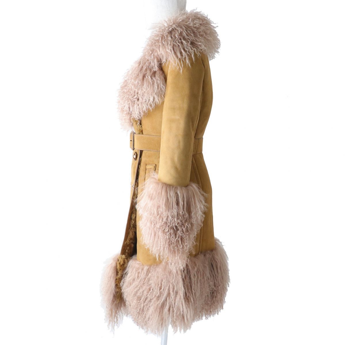 未使用品◇正規品 GUCCI グッチ 15AW 390098 ベルト付 羊革 ダブル 