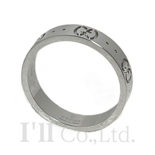 GUCCI グッチ アイコン リング 750WG ＃11 ブランドジュエリー  