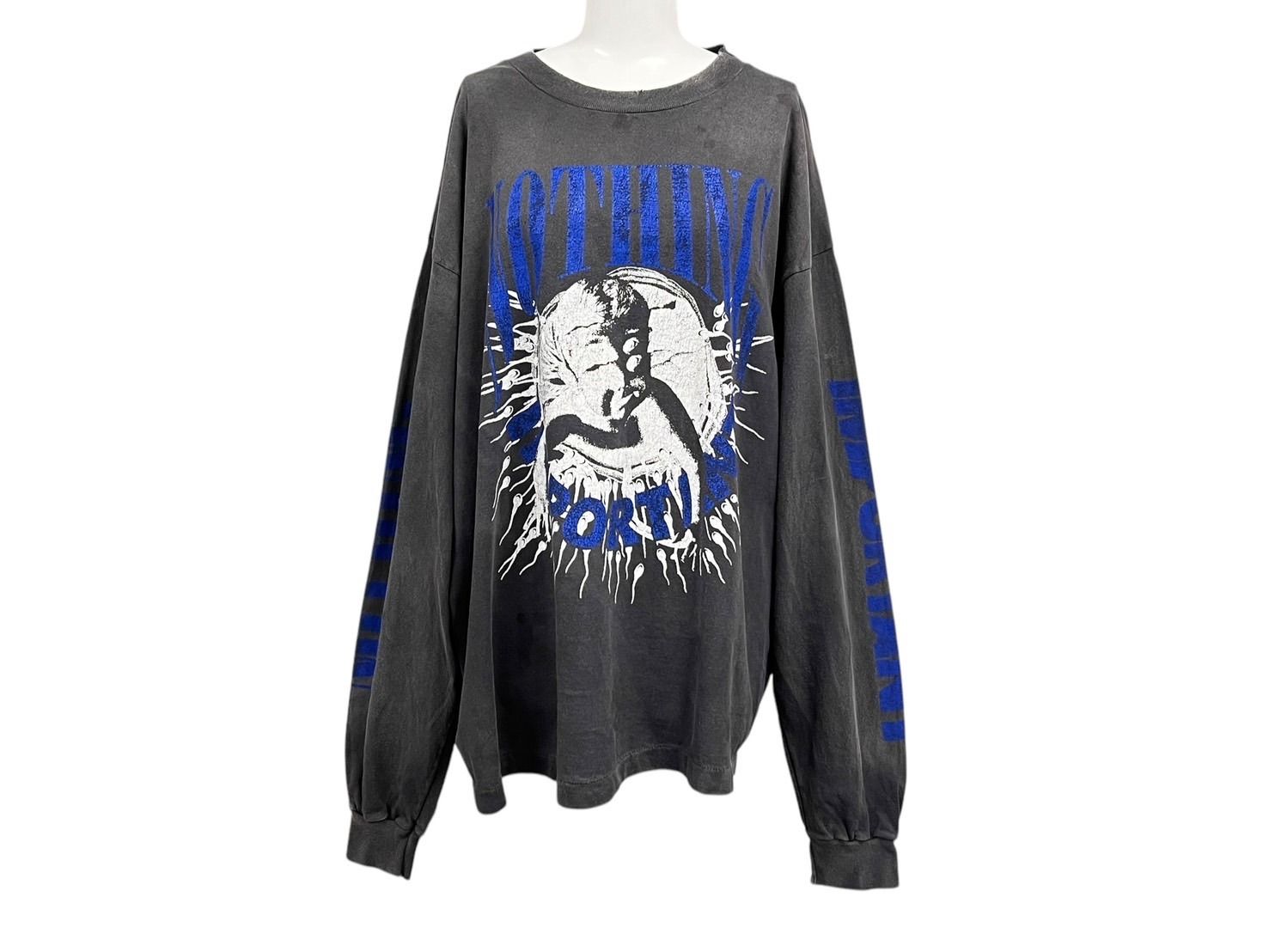 SAINT MICHAEL セント マイケル × Kosuke Kawamura 24AW Nothing Important ロンT ブラック サイズXL 4b000888