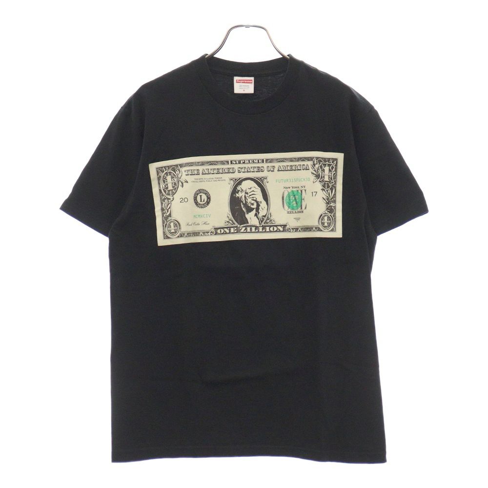 SUPREME (シュプリーム) 17AW Doller Tee フロントプリント クルーネック半袖Tシャツ ブラック
