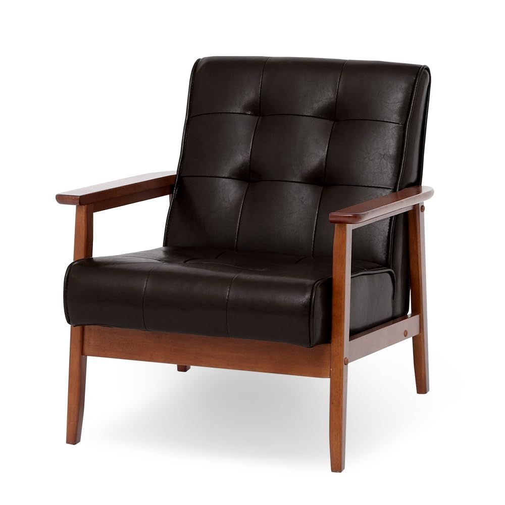 ソファ 1人掛け PU PLAZA ダークブラウン 幅約65cm アイリスプラザ IRIS 72085