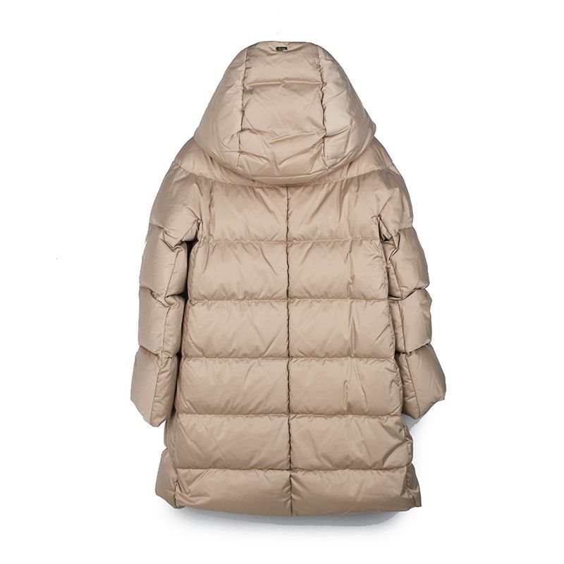 HERNO ヘルノ レディース ダウンコート POLAR-TECH ポーラテック Aライン フード付 グログランリボン イタリア正規品 ...