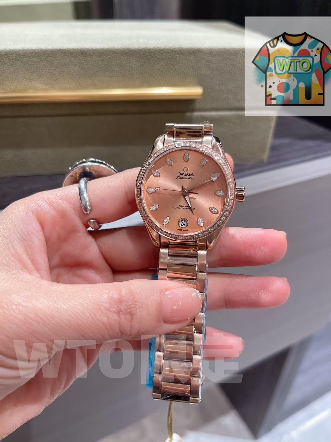 今日 Omega オメガ シーマスター パールマザーオブパール レディース ウォッチ-WTO輸入2