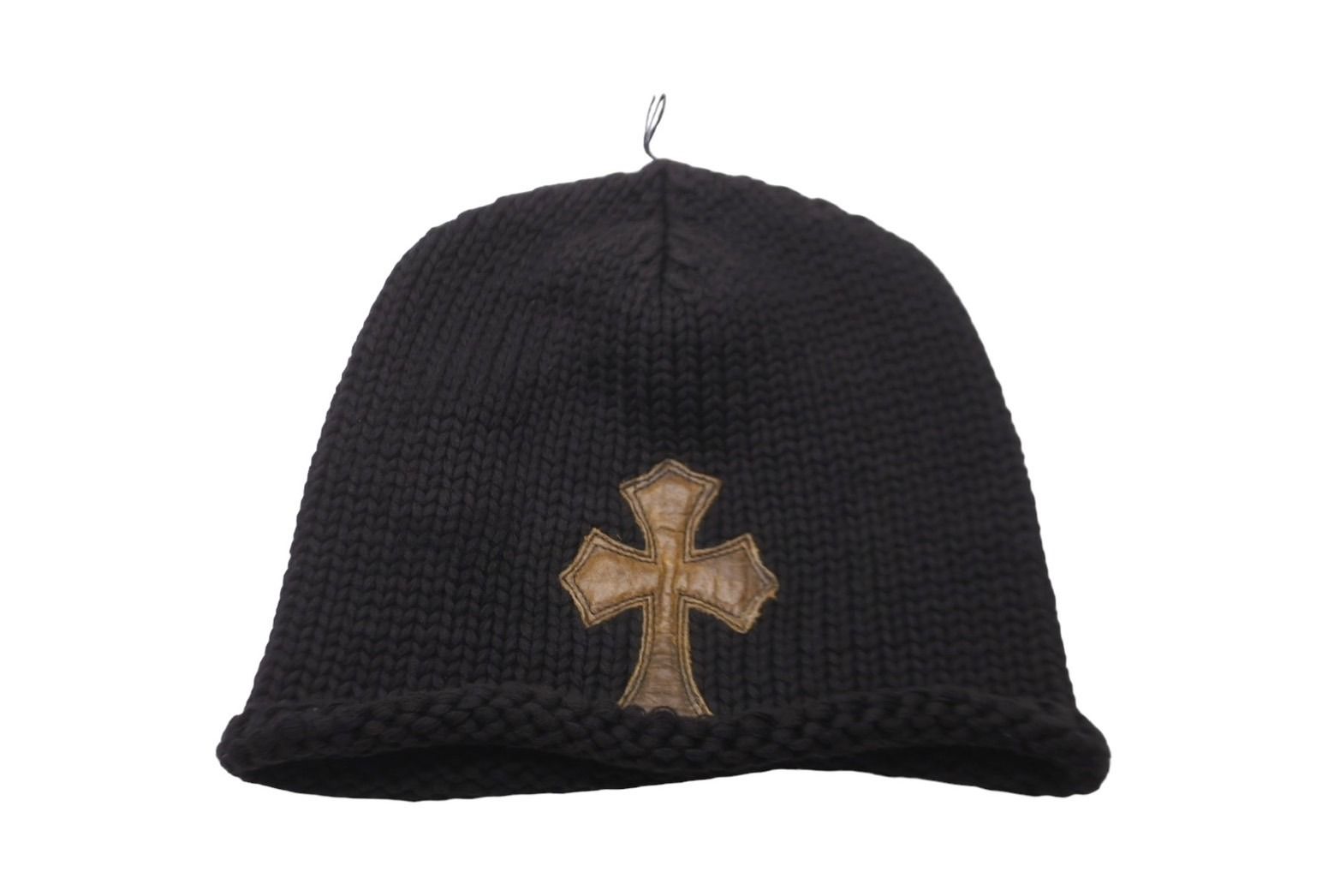 CHROME HEARTS クロムハーツ ビーニー ニットキャップ クロスパッチ