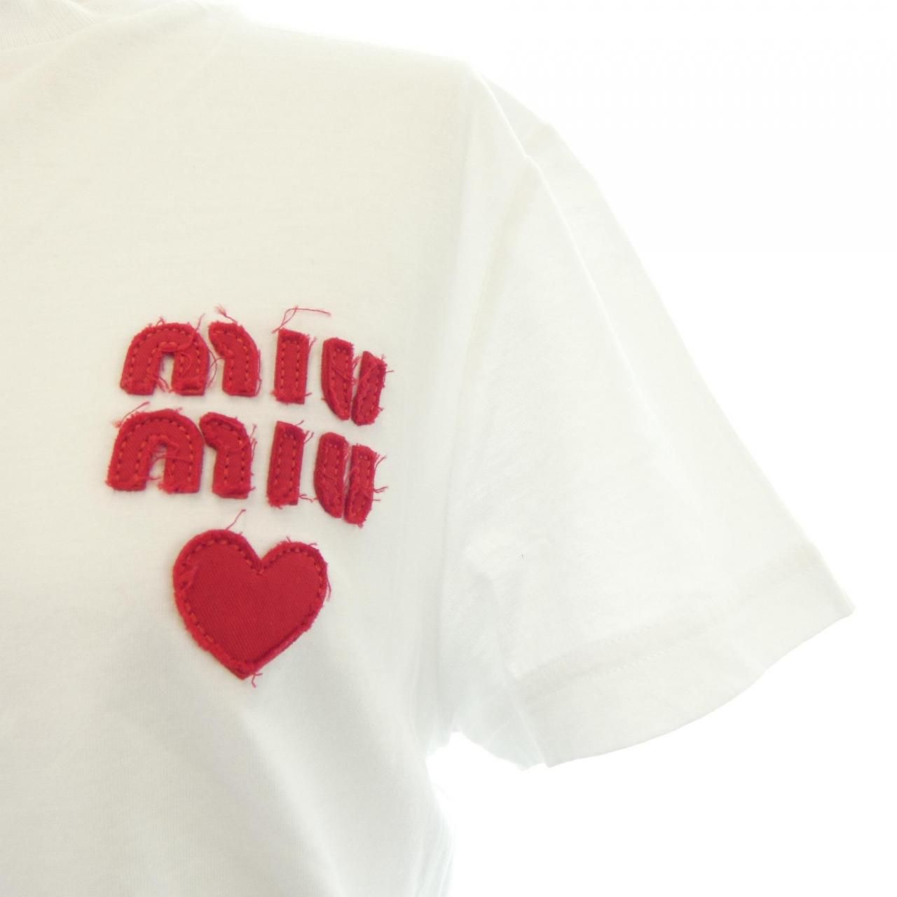 ミュウミュウ MIU MIU Tシャツ 今季25年ミュウミュウmiumiuプチバトー