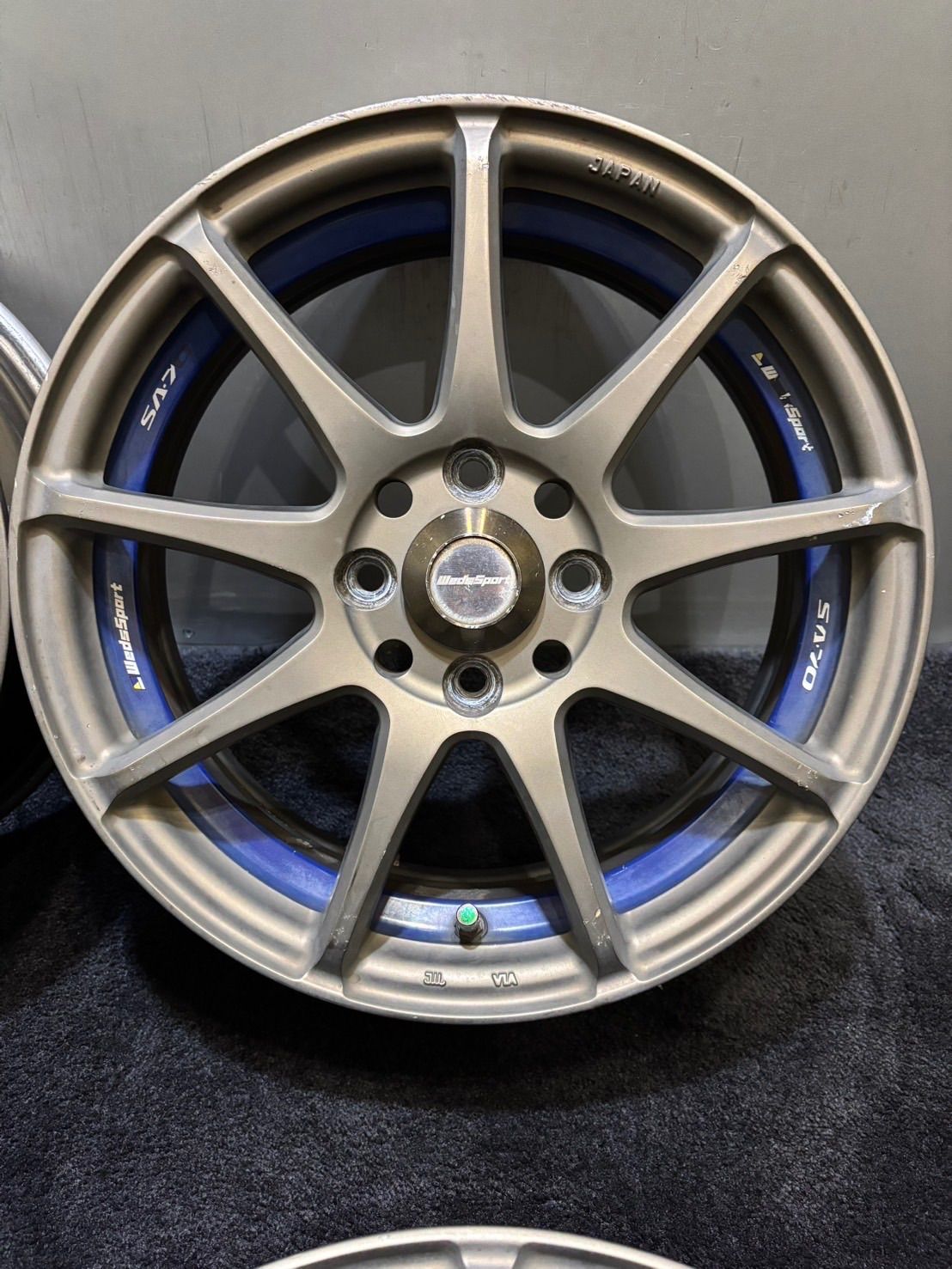 WedsSport SA-70 +15インチタイヤ ☆WedsSport SA-70 15インチ 5.5J +45 100 4H アルミホイール 4