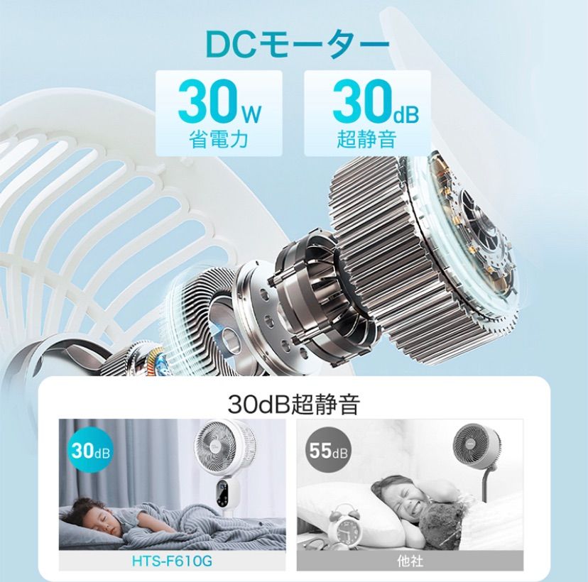 2023年新登場 サーキュレーター dcモーター 静音 dc 首振り暴風