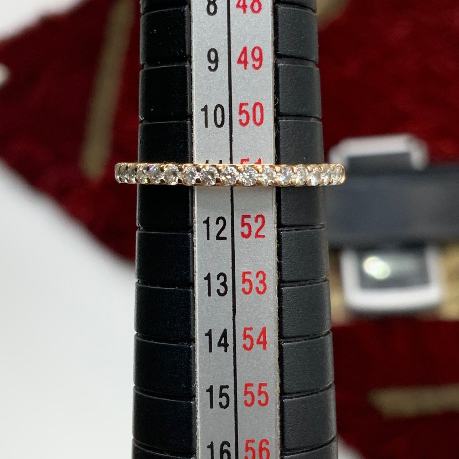 K18 ハーフエタニティ リング 0.3ct 1.9g 約11号 - メルカリ