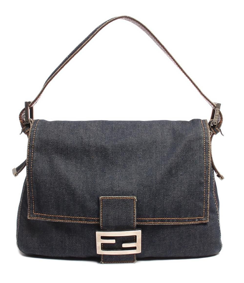 フェンディ ワンショルダーバッグ デニム シルバー金具 マンマバゲット FENDI