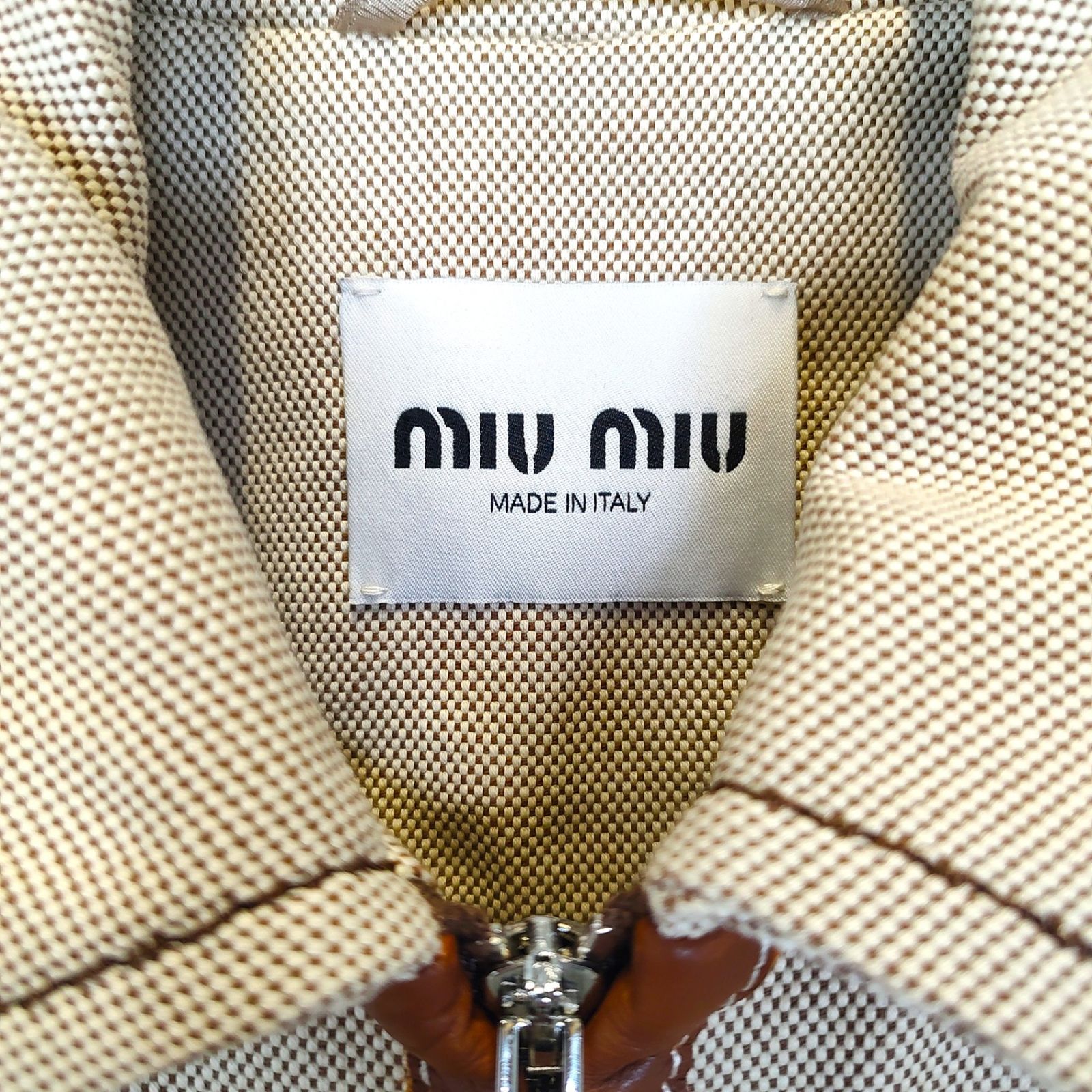 miumiu☆25FW 胸元ロゴ ジャカード ブルゾン ジャケット org.jpg