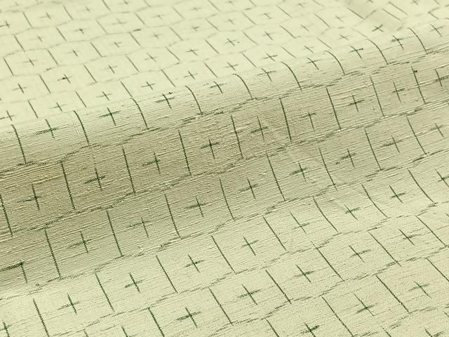 平和屋着物▽上質な紬 単衣 亀甲文 正絹 逸品 AABC7518jh