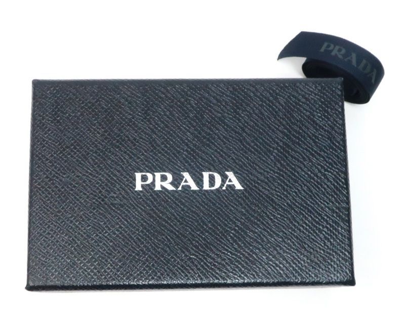 現行❀極美品 RFID搭載 プラダ サフィアーノトライアングル コインケース 黒 PRADA プラダ サフィアーノトライアングル コインケース