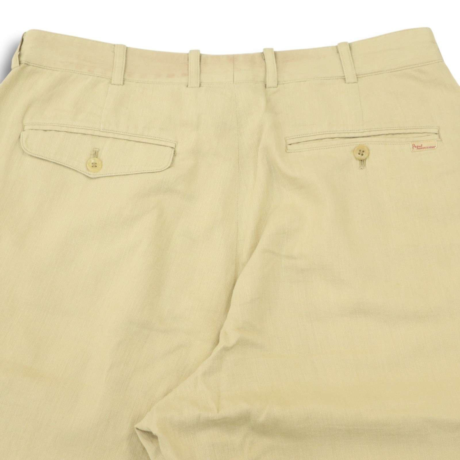 パパス　ベージュスラックス PAPAS パパス タグ付き スリータック スラックスパンツ L