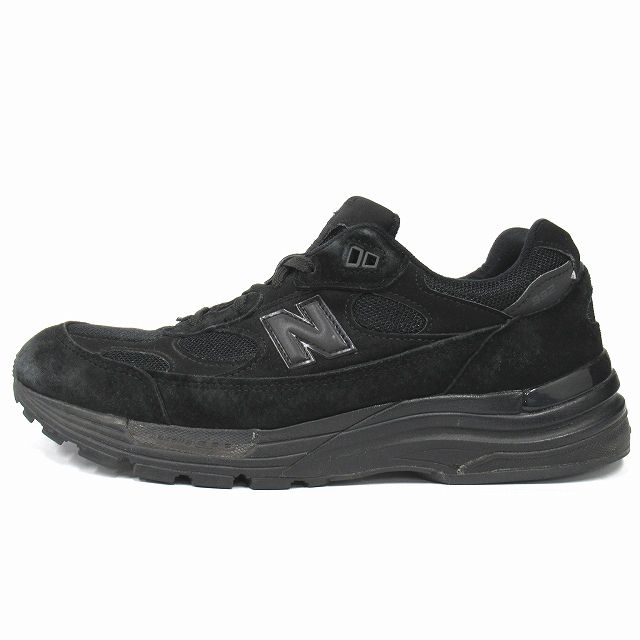 ニューバランス NEW BALANCE M992EA スニーカー シューズ 靴 ローカット ピッグスキンスエード サイズ28.5cm トリプルブラック メンズ