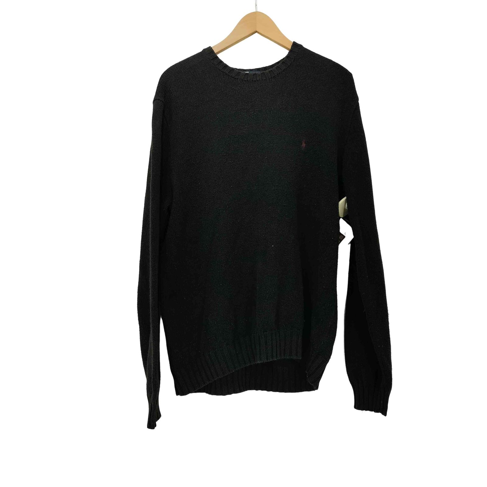 美品　ポロバイラルフローレン　ウールクルーネックセーター　厚手　ポニー刺繍 ポロバイラルフローレン Polo by RALPH LAUREN 90S ポニー刺繍