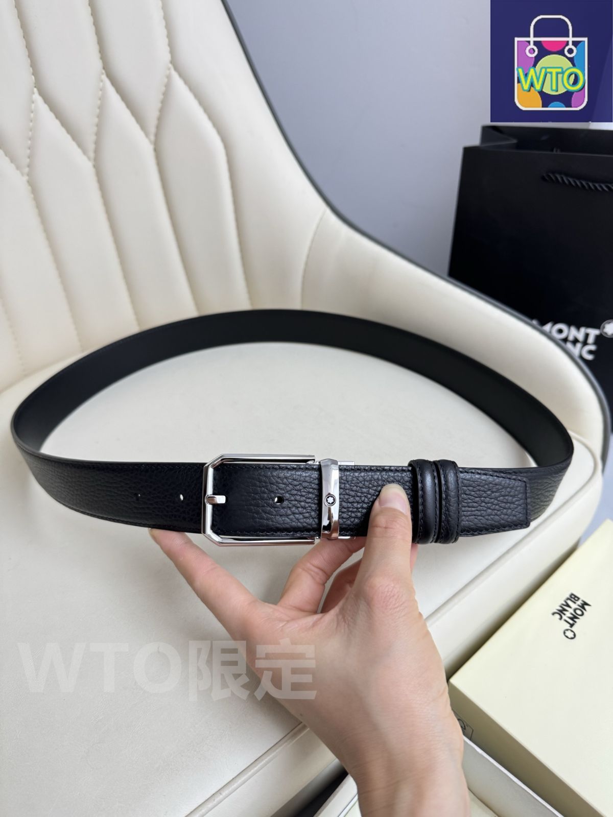 美品✨montblanc モンブラン　ベルト ウエスト93-113ｃｍ 今日WTO】Montblanc モンブラン レザーベルト-1-KXW93 - メルカリ