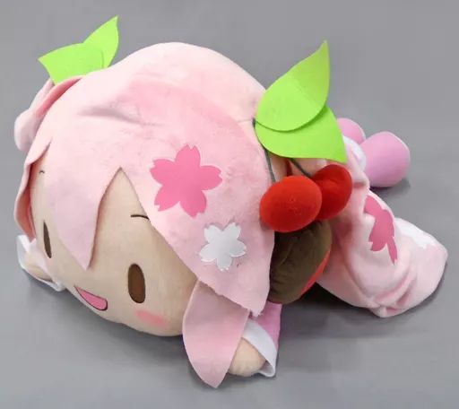 初音ミク メガジャンボ 寝そべり ぬいぐるみ 桜ミク 約40cm タグ付