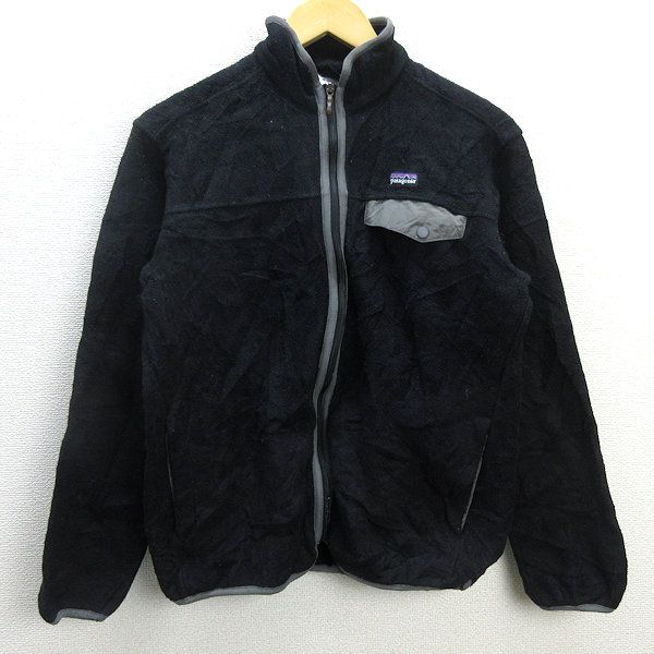 patagonia フリースジャケット 黒 キッズXL