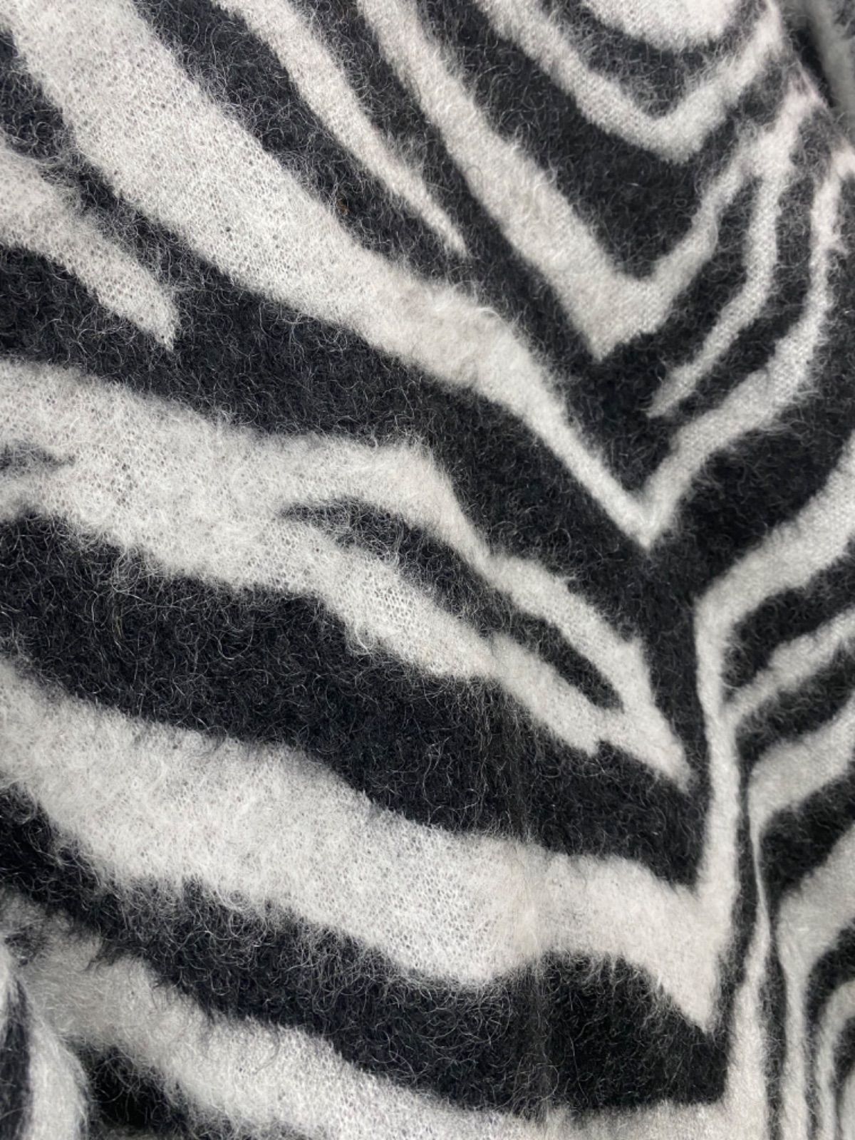 67.MINEDENIM Zebra Mohair Knit Crewneck Pullover - メルカリ