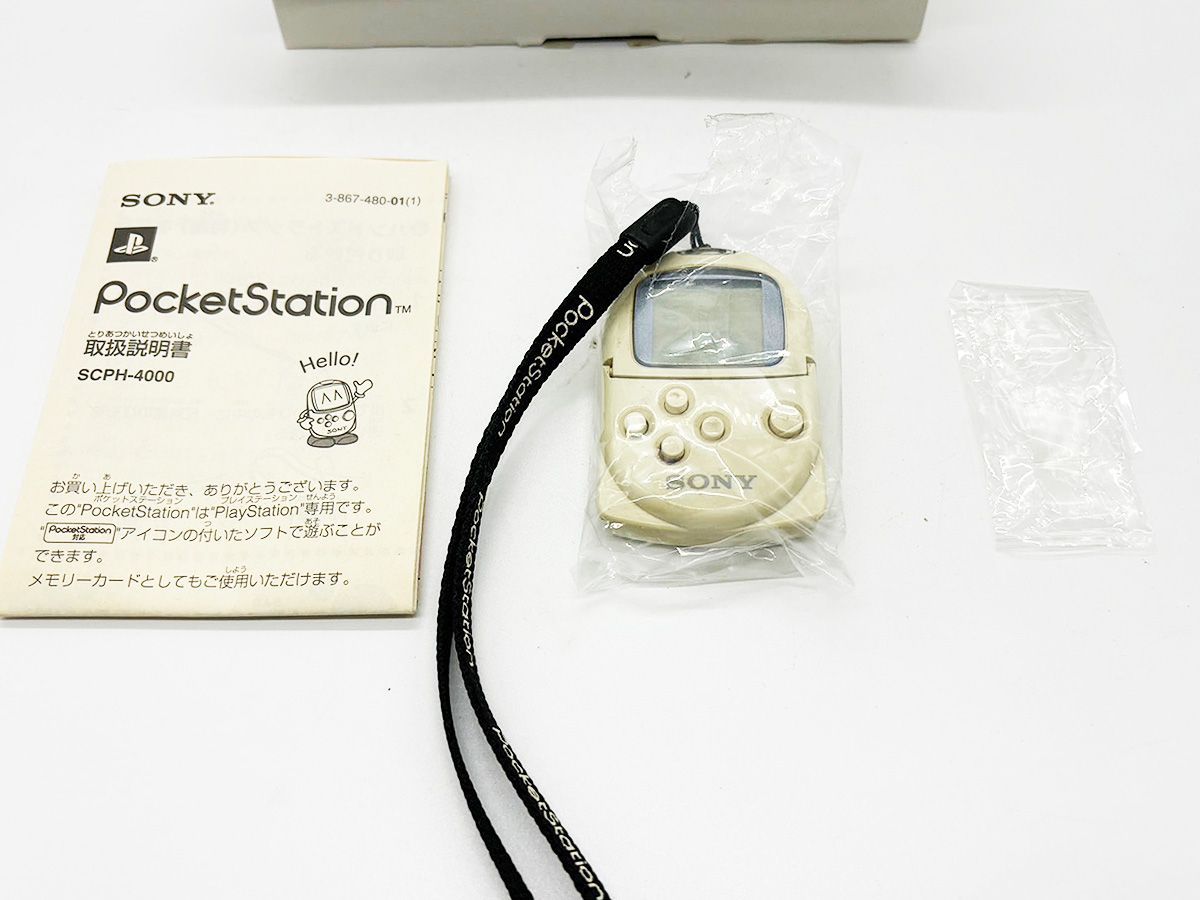 【美品】PocketStation ホワイト説明書セットSCPH-4000 Sony PlayStation Pocket Station White TORO SCPH-4000 Boxed