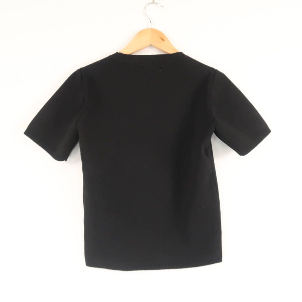 美品 Darich ダーリッチ トップス F ポリエステル他 半袖 ロゴ ビジュー レディース AD891A34 美品 Darich ダーリッチ トップス F ポリエステル他 半袖 ロゴ