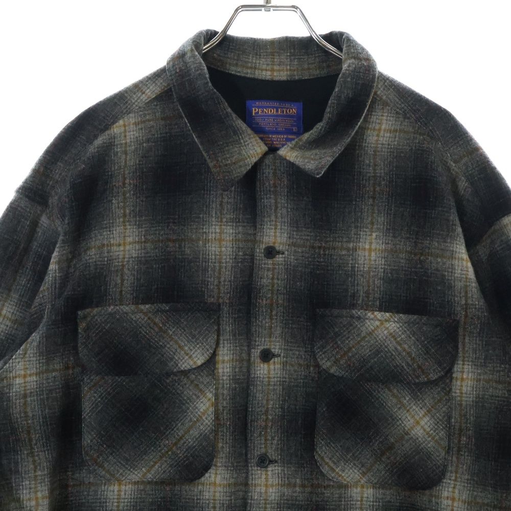【美品✨】90s ペンドルトン カシミア混 ダッフルコート チェック柄 ボアカラー ブロックチェック ダッフルコート FD23W301【Fano