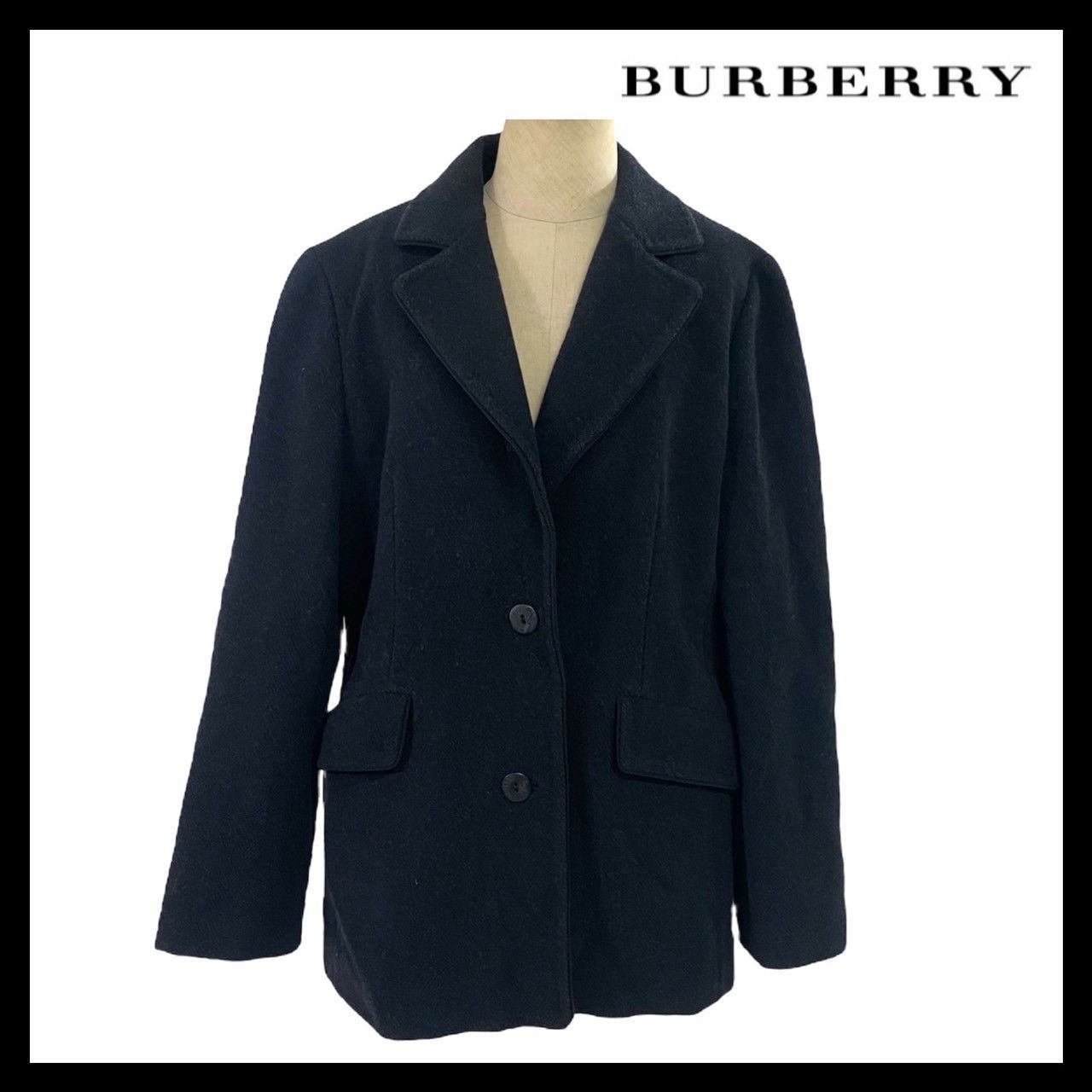 BURBERRY】FT214-561-08 サイズ 11 コート ブラック/黒 ウール/羊毛 