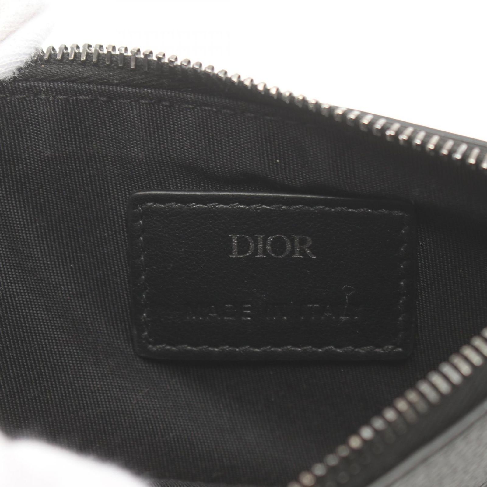 ディオール ジップカードホルダー CDアイコン コインケース付き ブランドオフ Dior レザー カードケース レザー 中古 メンズ ディオール ジップカードホルダー CDアイコン コインケース付き カード