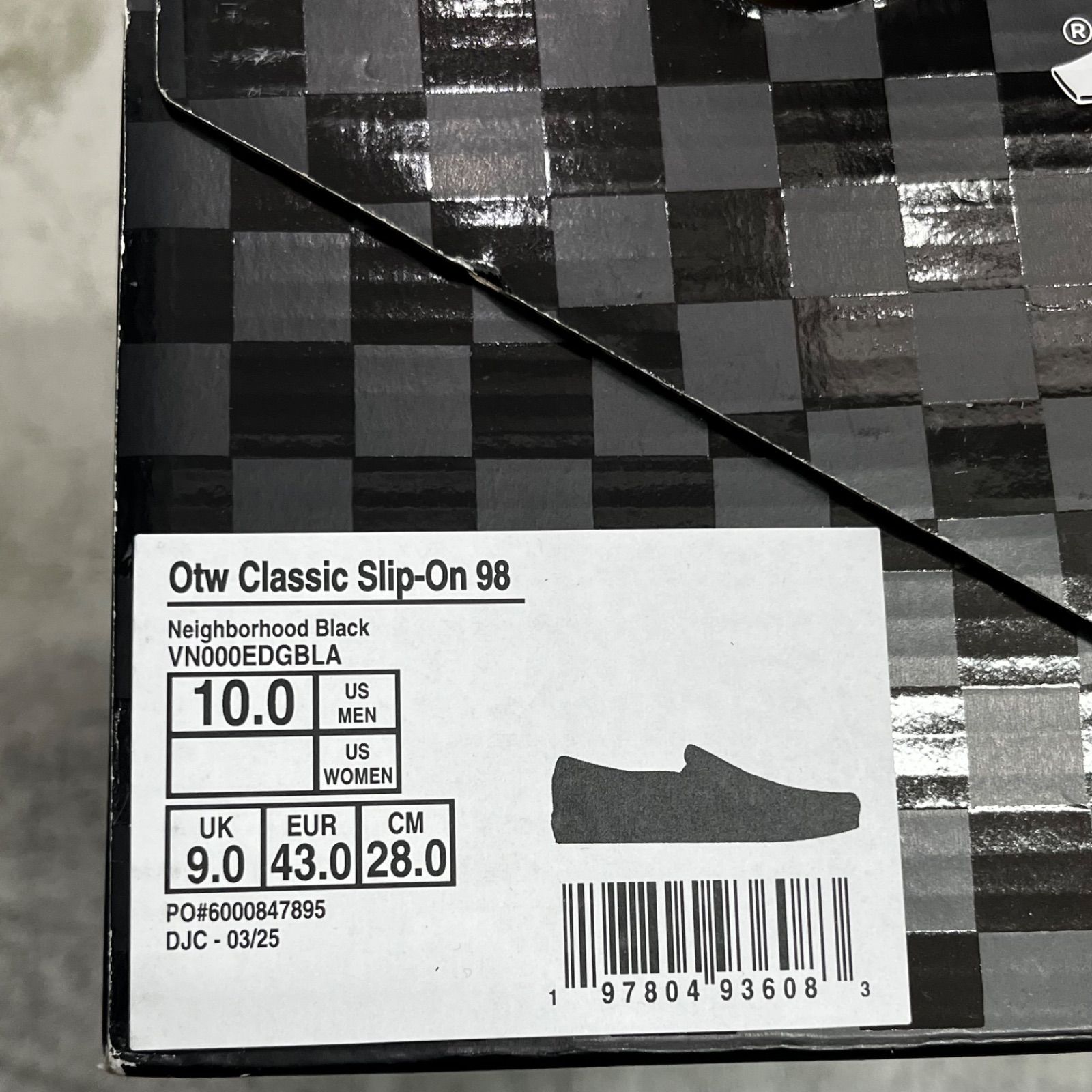 NEIGHBORHOOD × Vans OTW Classic Slip On 98 コラボ スエード 