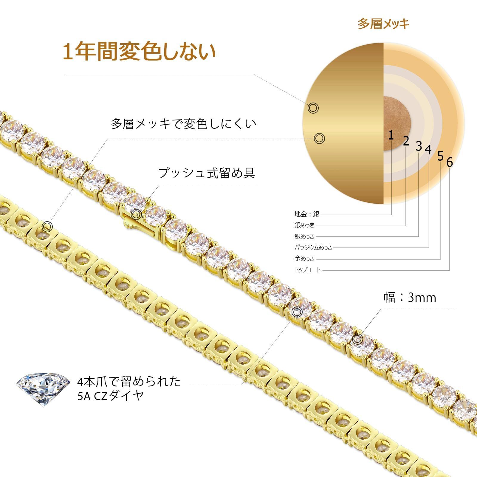 ジュエリー テニスネックレス