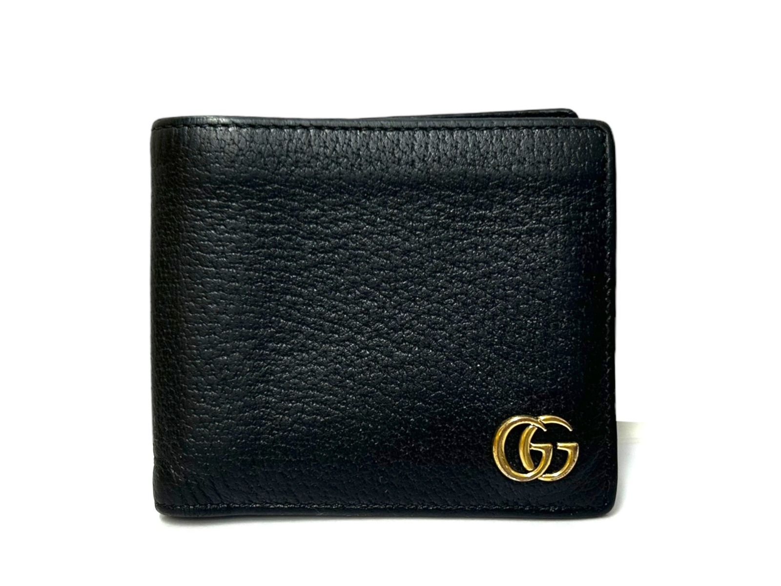 gucci ggマーモント 財布 二つ折り GUCCI (グッチ) 二つ折り財布 GGマーモント ダブルG レザー ウォレット