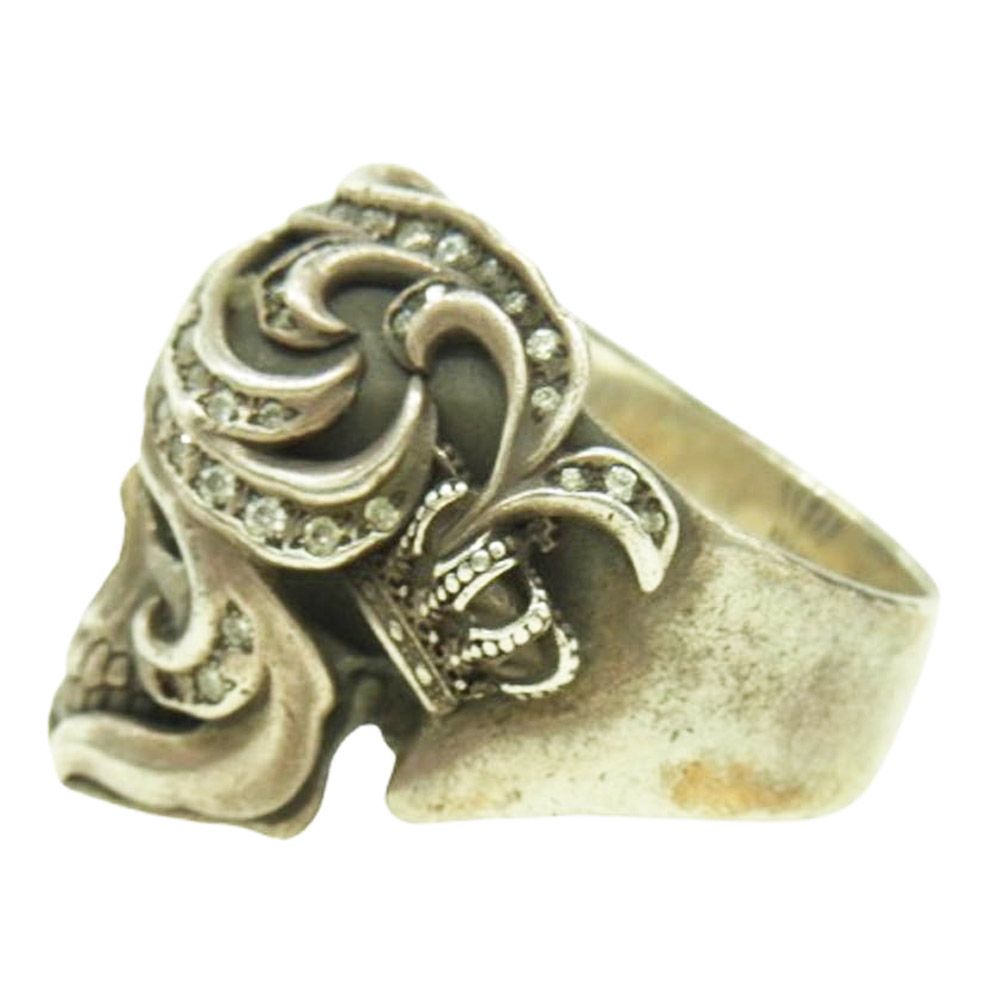 Justin Davis ジャスティンデイビス SRJ520 × 内山英雄 J×U ANDY アンディ スカル ジルコニア リング シルバー系 20.5号