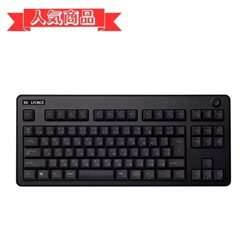 Happy-shops静音 TKLサイズ91キー ブラック 変荷重 REALFORCE リアルフォース 東プレ R3 キーボード 静音 変荷重  ハイブリッドモデル ワイヤレス Bluetooth USB 無線/有線両対応 テンキーレス 静電容量無接点方式 Wi