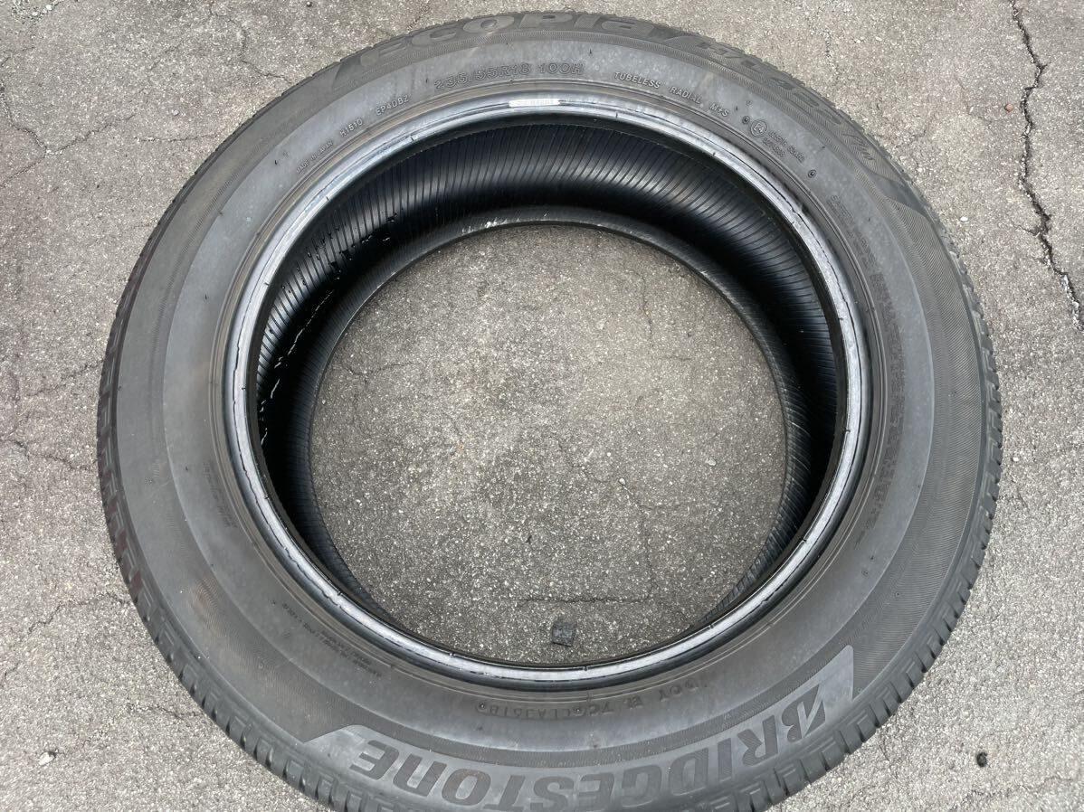 ［F0146］中古タイヤ4本セット！235/55R18！ブリヂストン エコピアH/L422プラス 2018年製造！ハリアー、ヴァンガードなどに！