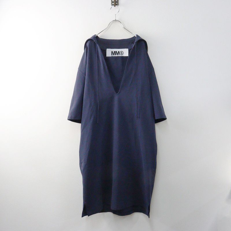 ♥ 定価7.5万 2019SS エムエムシックス メゾンマルジェラ MM6 Maison Margiela セーラーワンピース S ネイビー 2400014611472