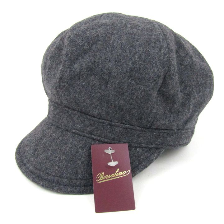 ボルサリーノ キャスケット 未使用 ウール混 帽子 ブランド レディース