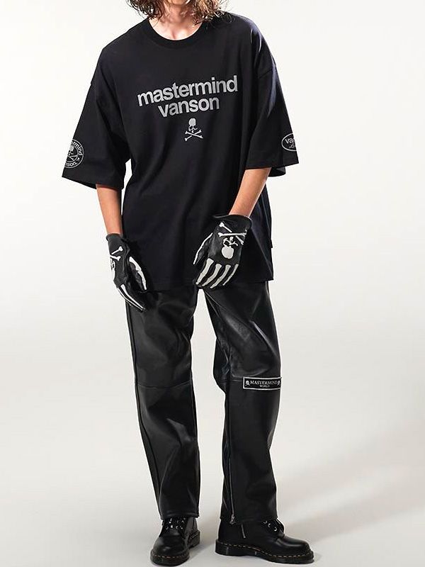 VANSON × MASTERMIND WORLD BONE GLOVES CUSTOM マスターマインド ワールド バンソン レザー グローブ 手袋 メンズ レディ—ス スカル ボーン 鹿革 MW24C13-GL100 VANSON × MASTERMIND WORLD BONE GLOVES CUSTOM マスターマインド