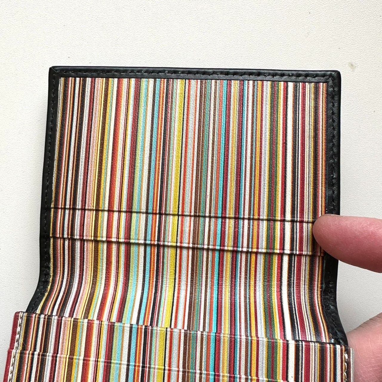 ポールスミス Paul Smith 名刺入れ マルチストライプ 美品