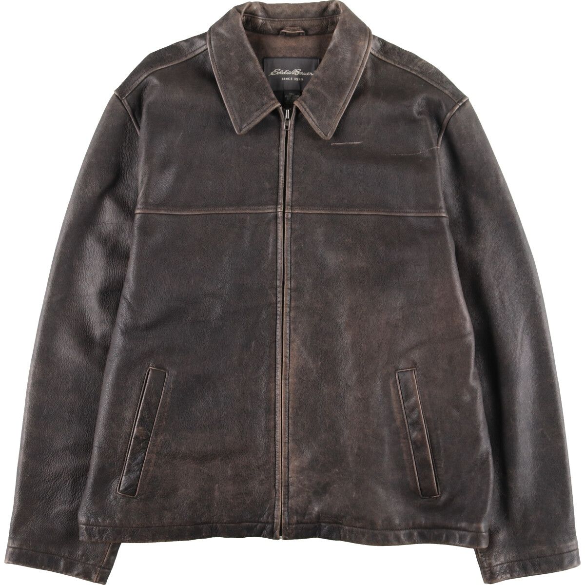 Eddie Bauer レザージャケット 古着 エディーバウアー Eddie Bauer レザージャケット メンズXL