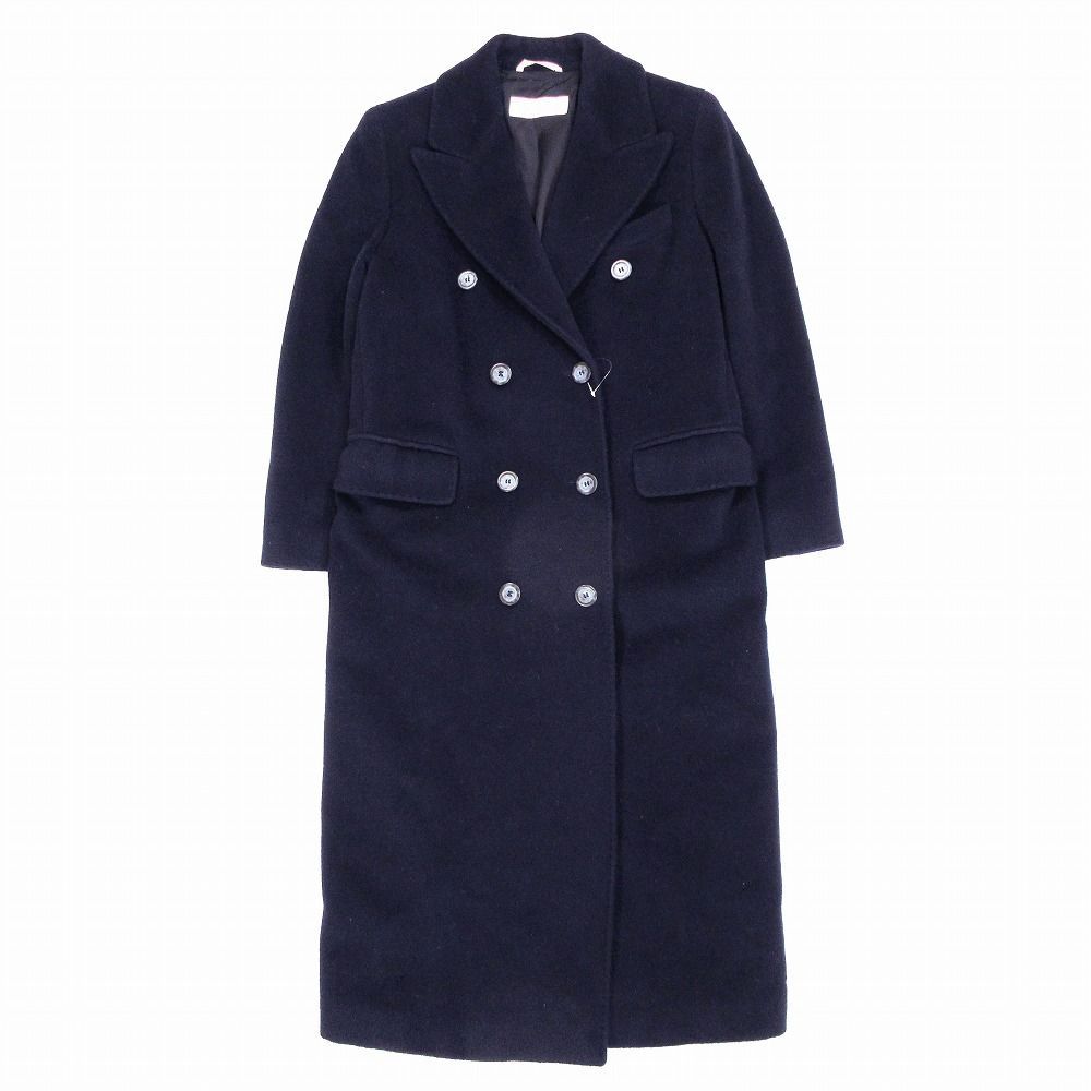 マックスマーラ MAX MARA チェスターコート ネイビー M L 紺 マックスマーラ MAX MARA チェスターコート ネイビー M L 紺