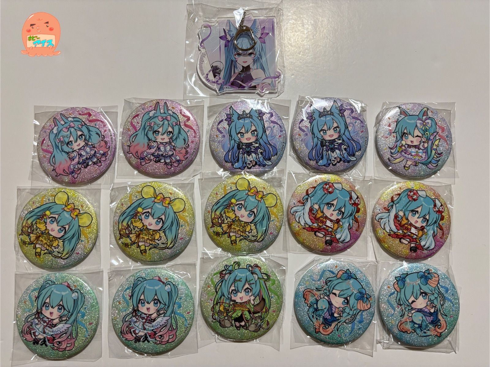 初音ミク あやかしステージ キラキラ 缶バッジ 全種 コンプ アクリル