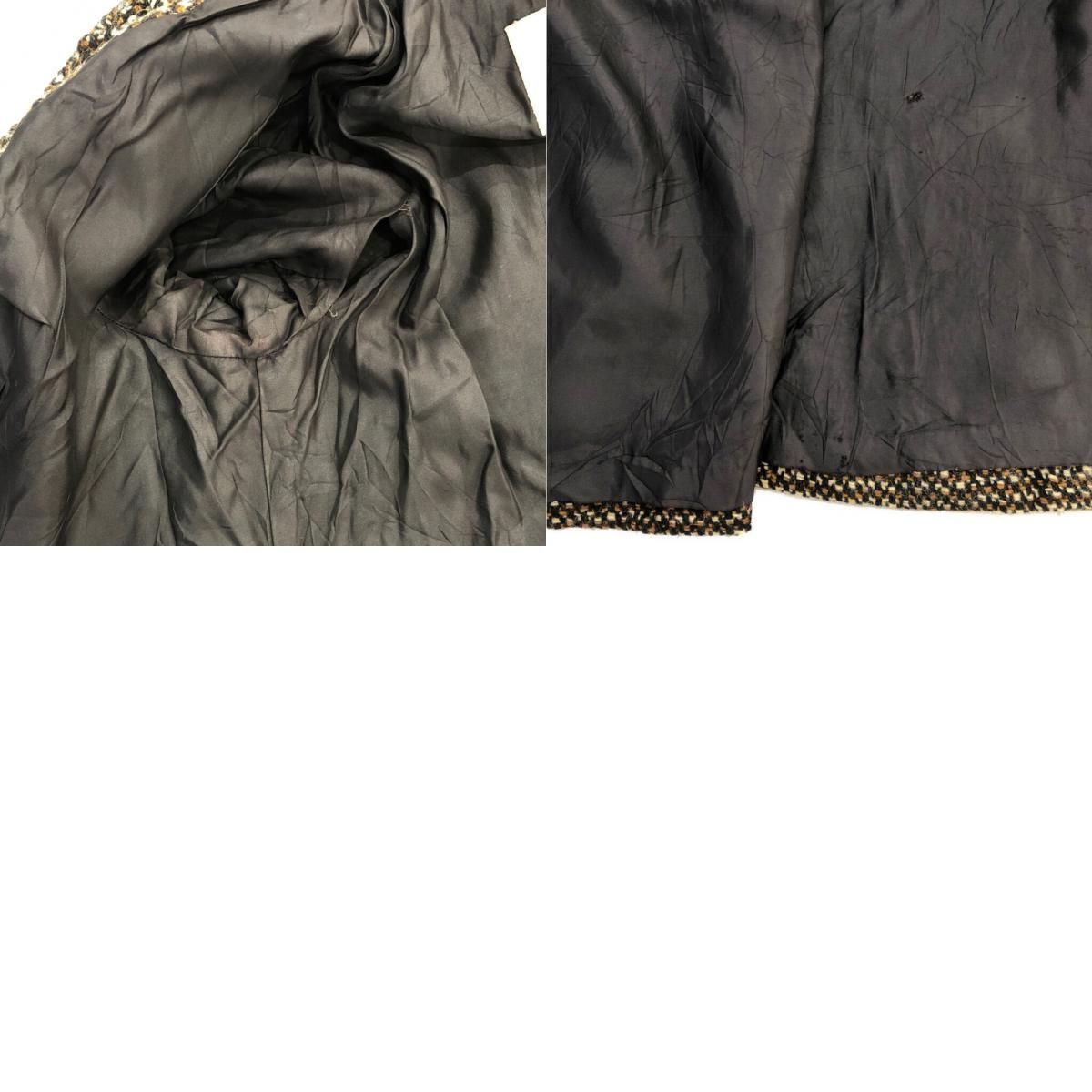 60年代 イングランド製 Aquascutum アクアスキュータム ウール ツイードコート ヴィンテージ ブラウン レディース 14 古着 V5979 GULLKHAN_COM