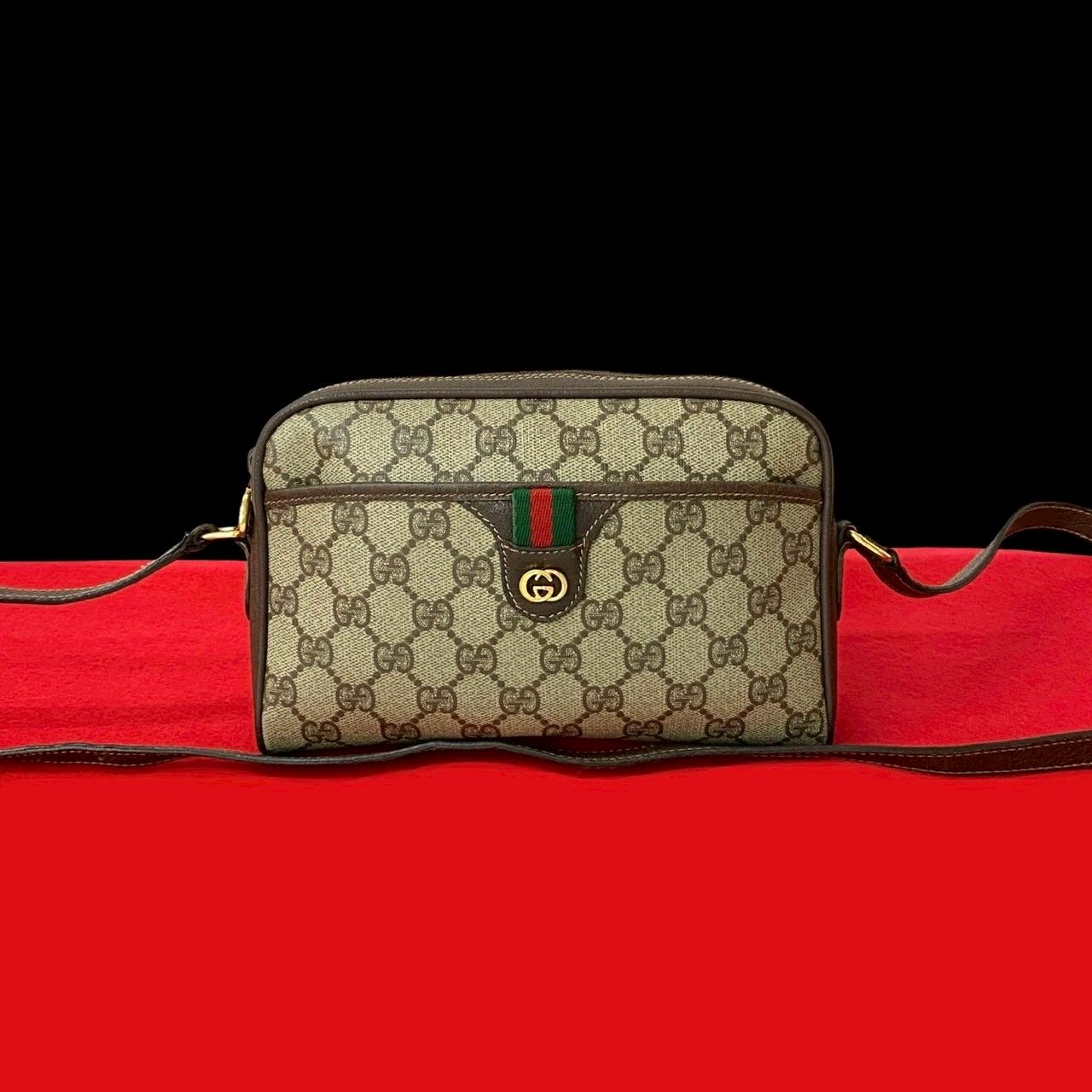 極 美品 GUCCI グッチ オールドグッチ ヴィンテージ シェリーライン GG