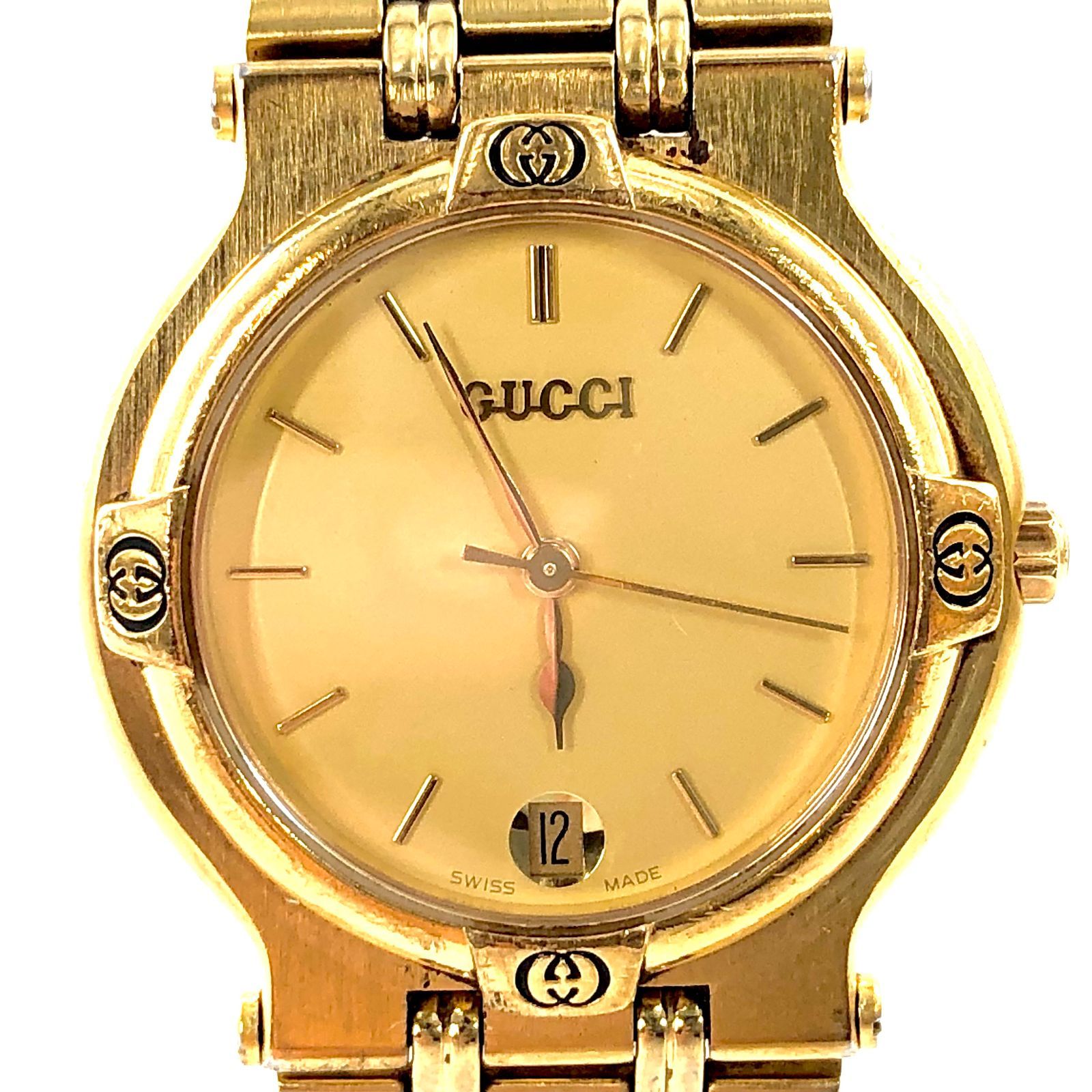 GUCCI グッチ 9200M ボーイズ QZ/GP ゴールド文字盤 メンズ文字